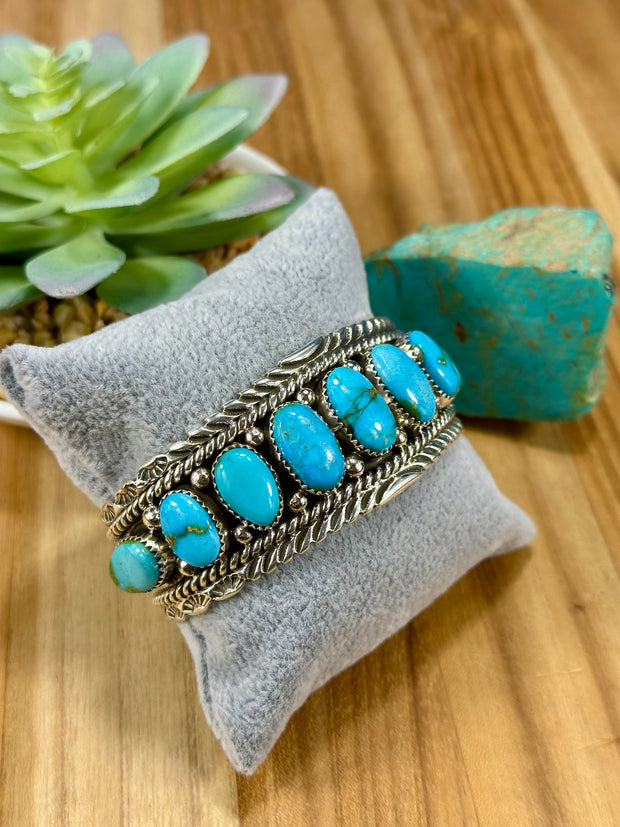 Sonoran Turquoise Row Cuff
