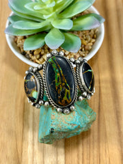 3 Stone  Black Jack Cuff