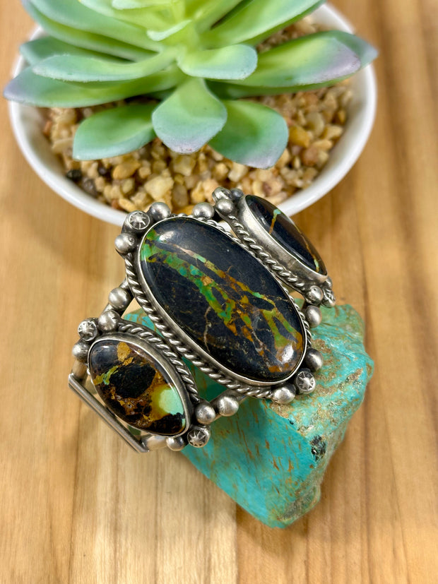 3 Stone  Black Jack Cuff