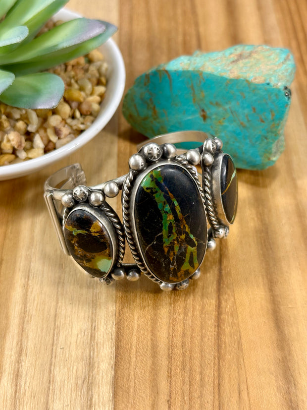 3 Stone  Black Jack Cuff