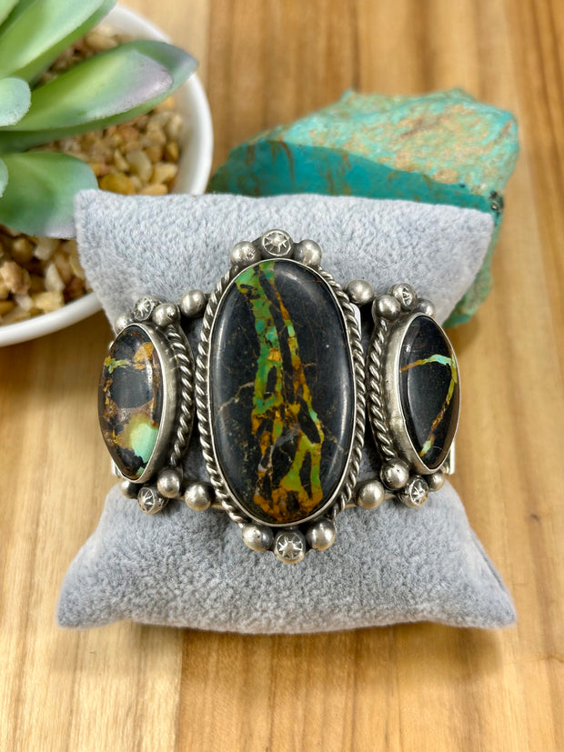 3 Stone  Black Jack Cuff