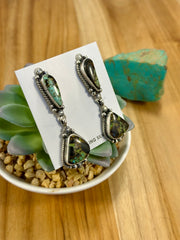 Black Jack Squash Blossom & Earrings Set