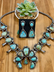Royston Squash Blossom Necklace & Earrings Set