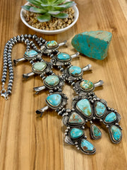 Royston Squash Blossom Necklace & Earrings Set
