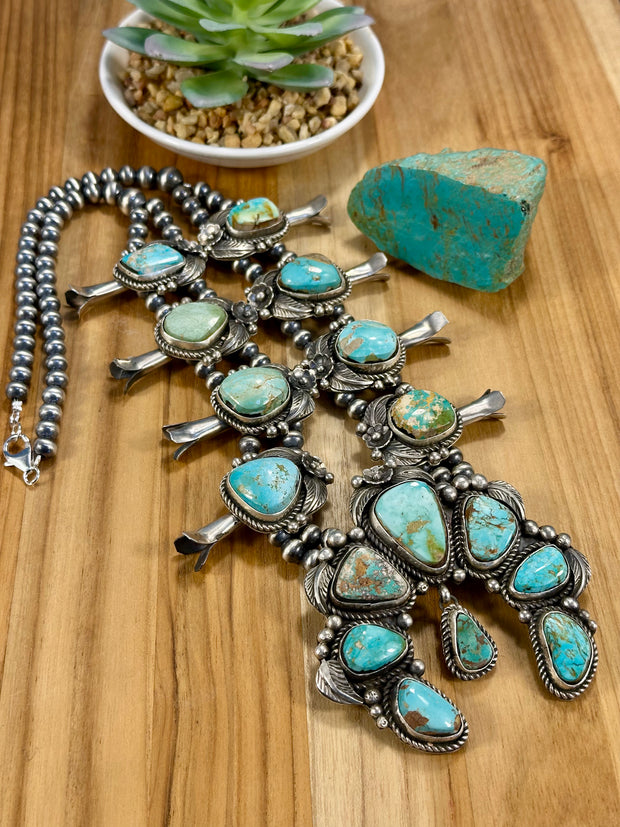 Royston Squash Blossom Necklace & Earrings Set