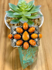 Orange Spiny Cluster Cuff