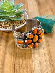 Orange Spiny Cluster Cuff