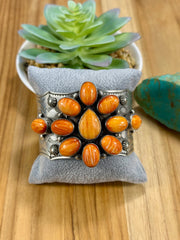 Orange Spiny Cluster Cuff