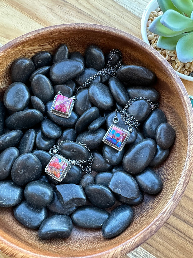 Dahlia Square Necklace