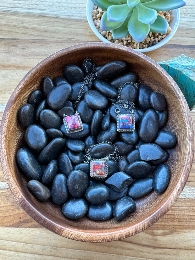 Dahlia Square Necklace