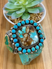 Sterling Silver & Royston Cluster Cuff