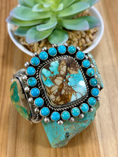 Sterling Silver & Royston Cluster Cuff