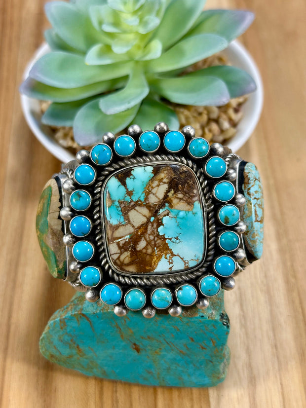 Sterling Silver & Royston Cluster Cuff