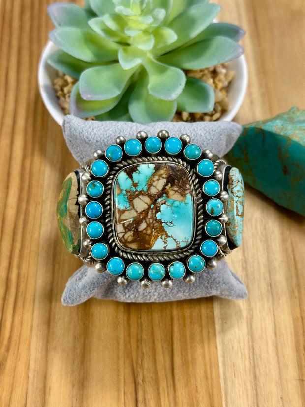 Sterling Silver & Royston Cluster Cuff