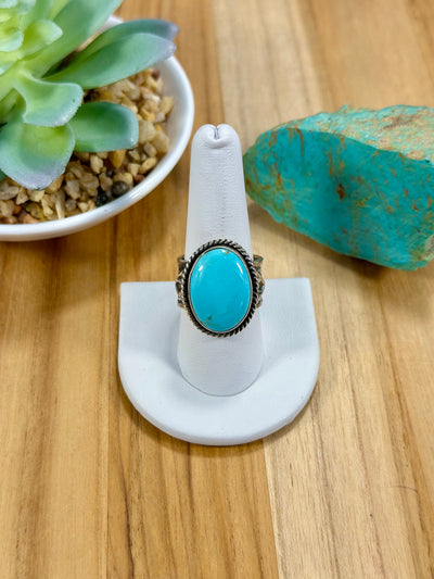 Sunshine Reeves Kingman Turquoise Oval Ring