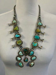 Royston Squash Blossom Necklace & Earrings Set