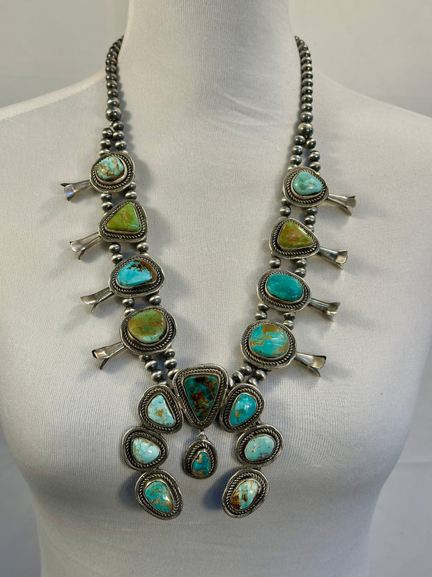 Royston Squash Blossom Necklace & Earrings Set