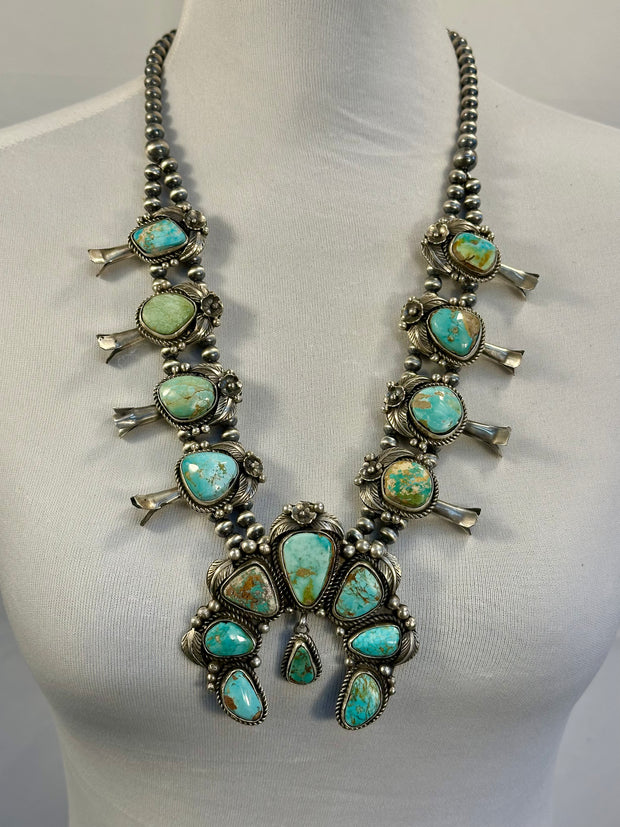 Royston Squash Blossom Necklace & Earrings Set