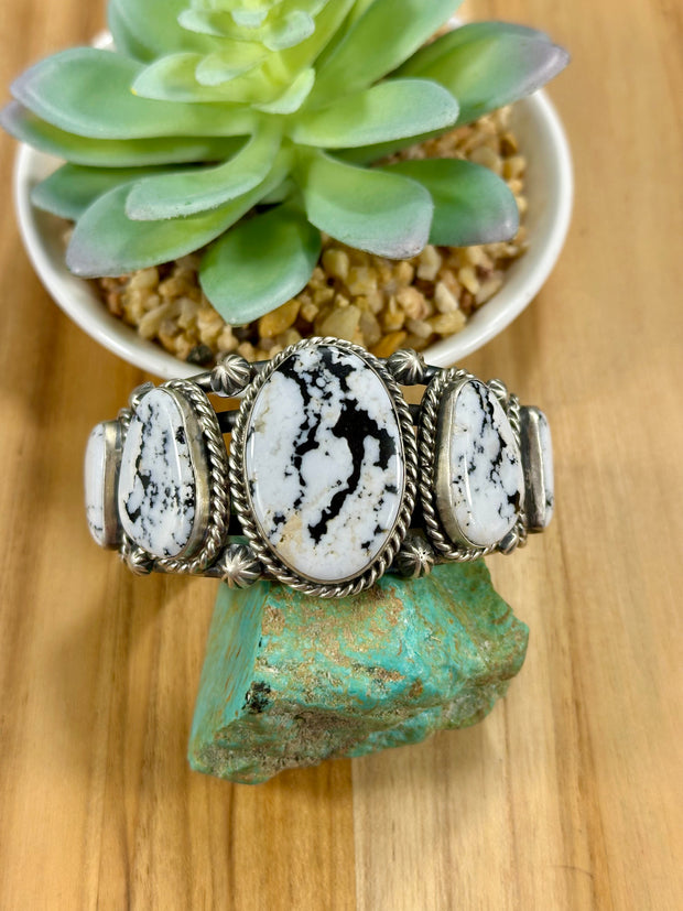 White Buffalo Sterling Cuff