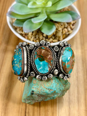 Royston & Sterling Silver 3-Stone Cuff