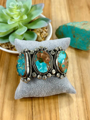 Royston & Sterling Silver 3-Stone Cuff