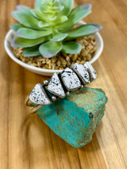 White Buffalo 5 stone Cuff