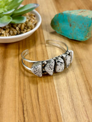 White Buffalo 5 stone Cuff