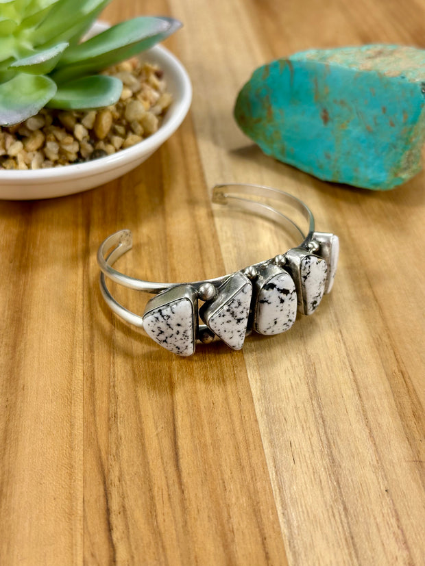 White Buffalo 5 stone Cuff