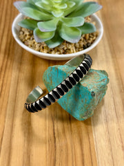 Ridged Sterling Silver Cuff