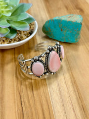 Pink Conch Sterling Cuff