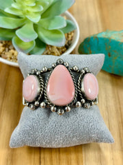 Pink Conch Sterling Cuff