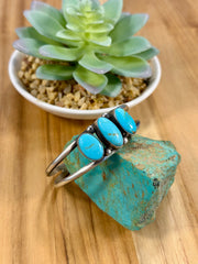 Kingman Turquoise & Sterling Silver Cuff