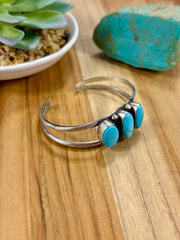 Kingman Turquoise & Sterling Silver Cuff
