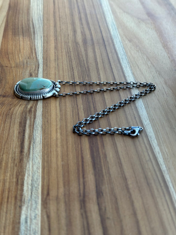 Single Stone Pair Shape Necklace