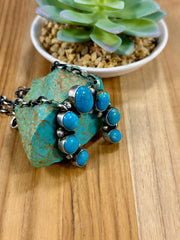 Kingman Turquoise Naja Pendant Necklace