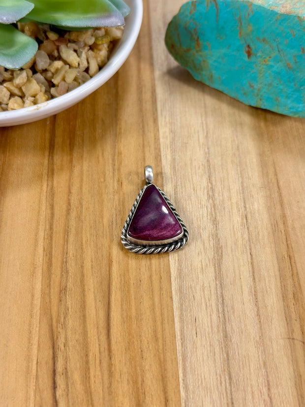 Purple Spiny Triangle Pendant