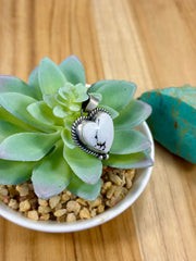 White Buffalo Heart Pendants