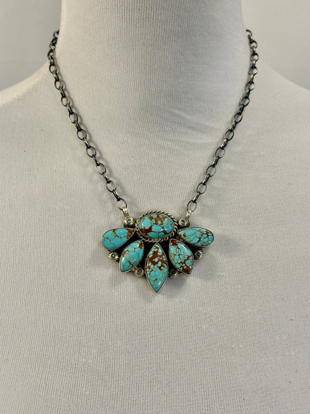 Number 8 Cluster Pendant Necklace