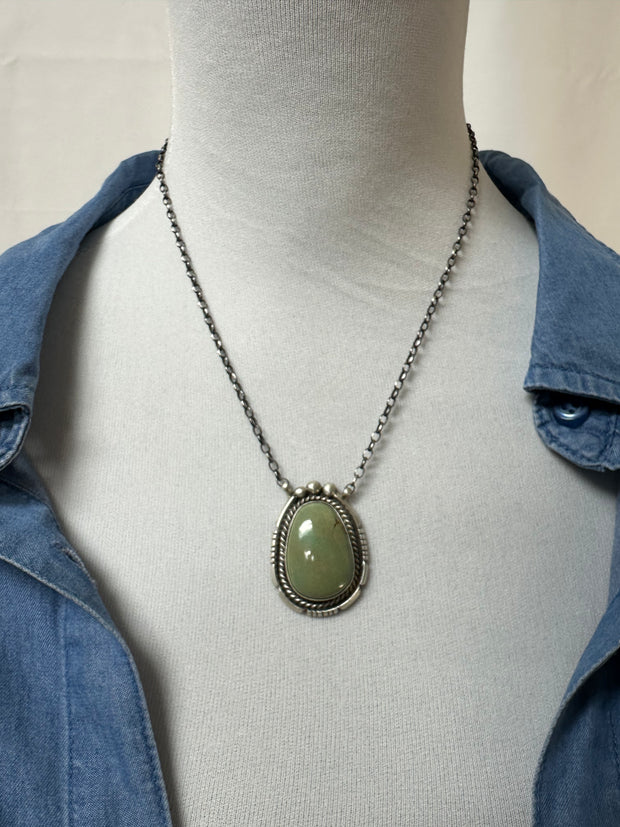 Single Stone Pair Shape Necklace