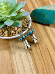 Kingman & Orange Spiny Sterling Blossom Earrings