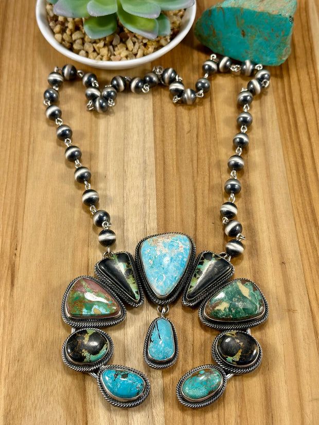 Royston & Black Jack Sterling Pearl Necklace