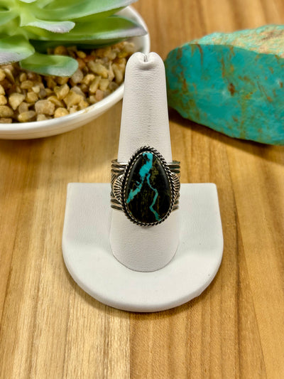 Black Jack Tear Drop Ring