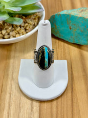 Black Jack Oval Sterling Silver Ring
