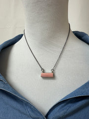 Pink Conch Bar Necklace