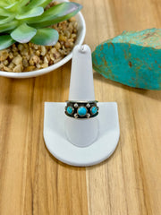 Kingman Turquoise & Coral Sterling Silver Rings