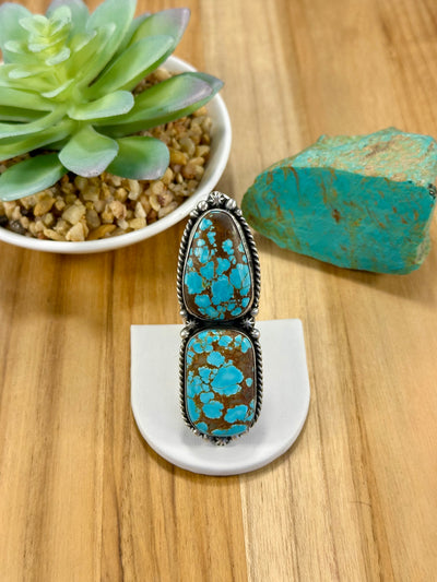 #8 Vertical 2 - Stone Sterling Silver Ring