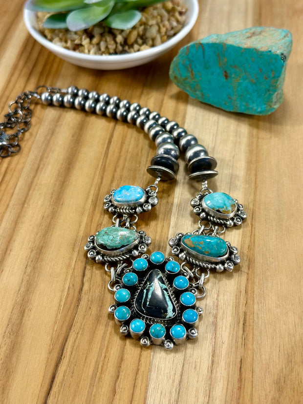 Black Jack & Royston Cluster Chocker Necklace