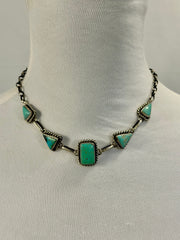 Kingman Turquoise Choker Necklace