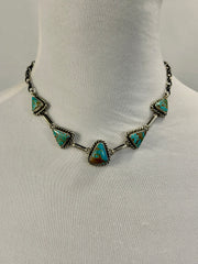 Kingman Turquoise Choker Necklace