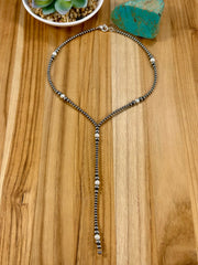 Fresh Water Pearl & Sterling Silver Pearl Y - Necklace